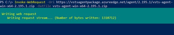 Azureパイプライン用のセルフホステッドエージェントをダウンロードする