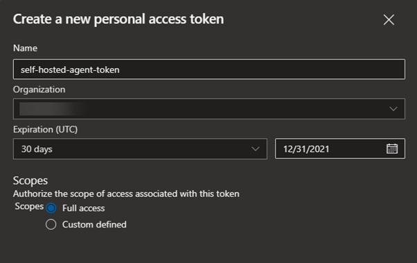 Azure DevOpsへのフルアクセス