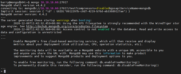 MongoDB Docker Compose 6.1 - 外部接続
