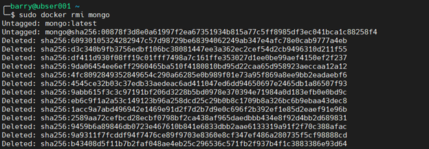 MongoDB Docker 7.1 - Mongoイメージを削除