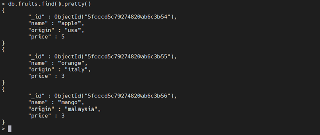 MongoDB Docker 5.3 - ドキュメントを検索