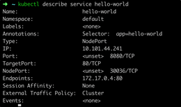 Kubernetes NodePort サービスの説明
