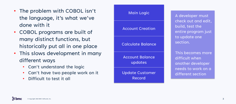 COBOLアプリケーションの維持は開発の悪夢です。