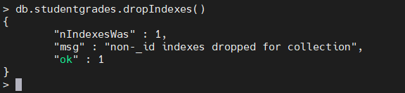 すべての MongoDB インデックスを削除する方法の例。