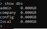 MongoDBシェルで全データベースを表示