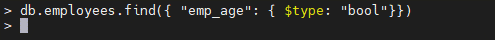 MongoDBの$type演算子の例2。