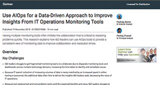 Gartner: Use AIOps for a Data-Driven Approach to IT Monitoring