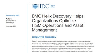 アナリストレポート: BMC Helix Discovery Helps Organizations Optimize ITSM Operations and Asset Management（アナリストレポート：BMC Helix Discoveryが組織のITSM運用および資産管理の最適化を支援） 