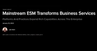 Forrester: Mainstream ESM Transforms Business Services
