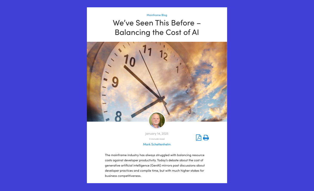 We've Seen This Before: Balancing the Cost of AI