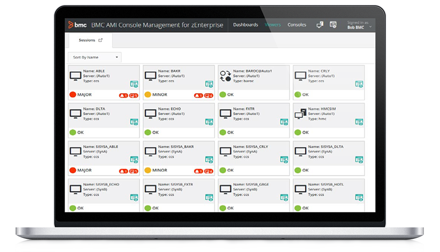 Interactive dashboards for cross-console views